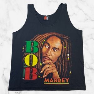 Vintage Bob Marley tank top rap tee